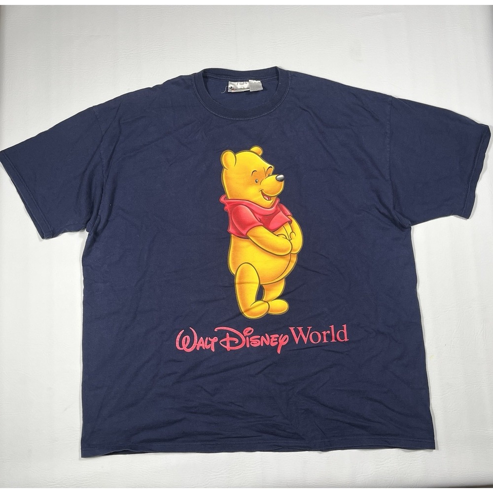 Disney Winnie the Pooh Tee Shirt Mens XL Navy VTG Y2K Movie Cartoon